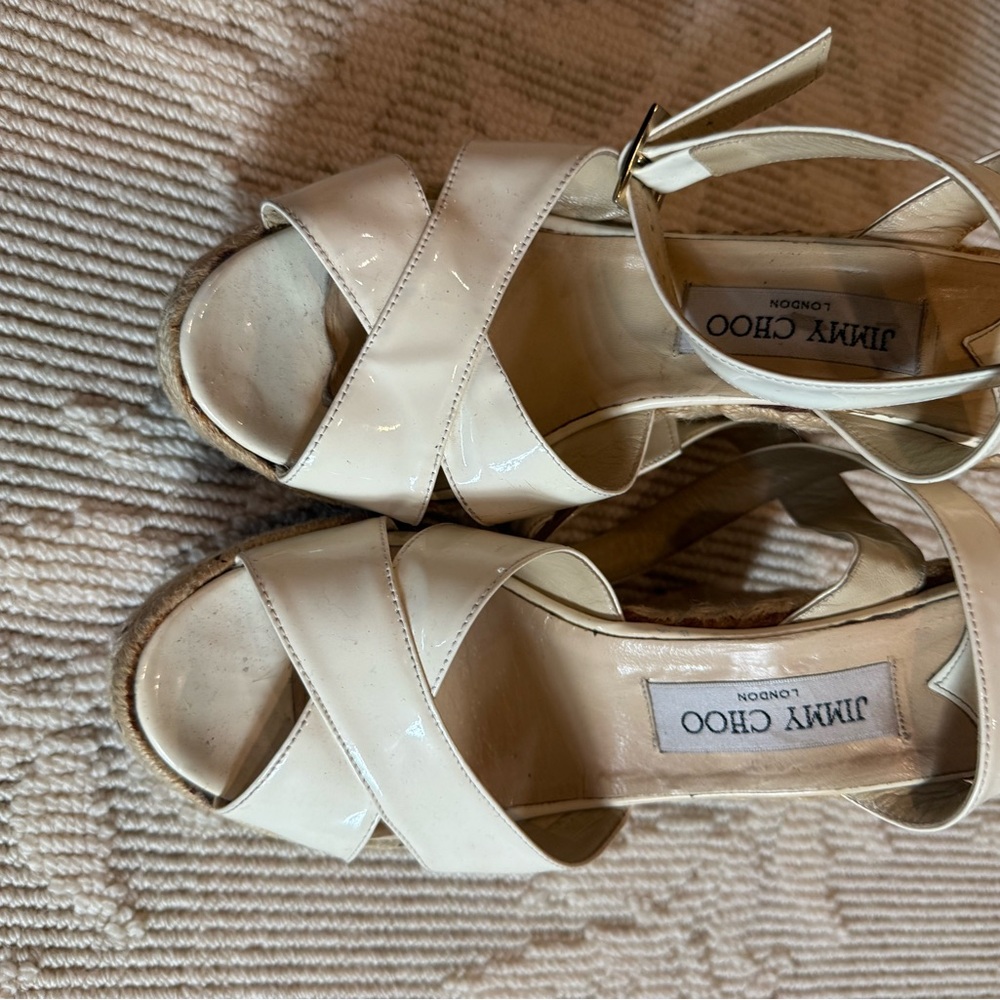 Jimmy Choo Beige Strappy Heels